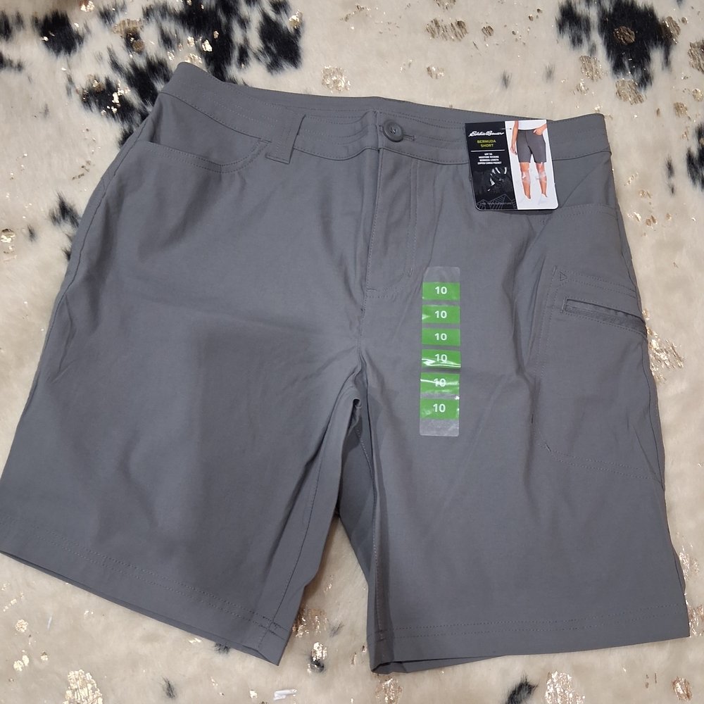 Eddie Bauer Women Charcoal Athletic Shorts